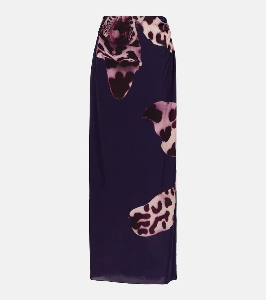 dries van noten printed maxi skirt