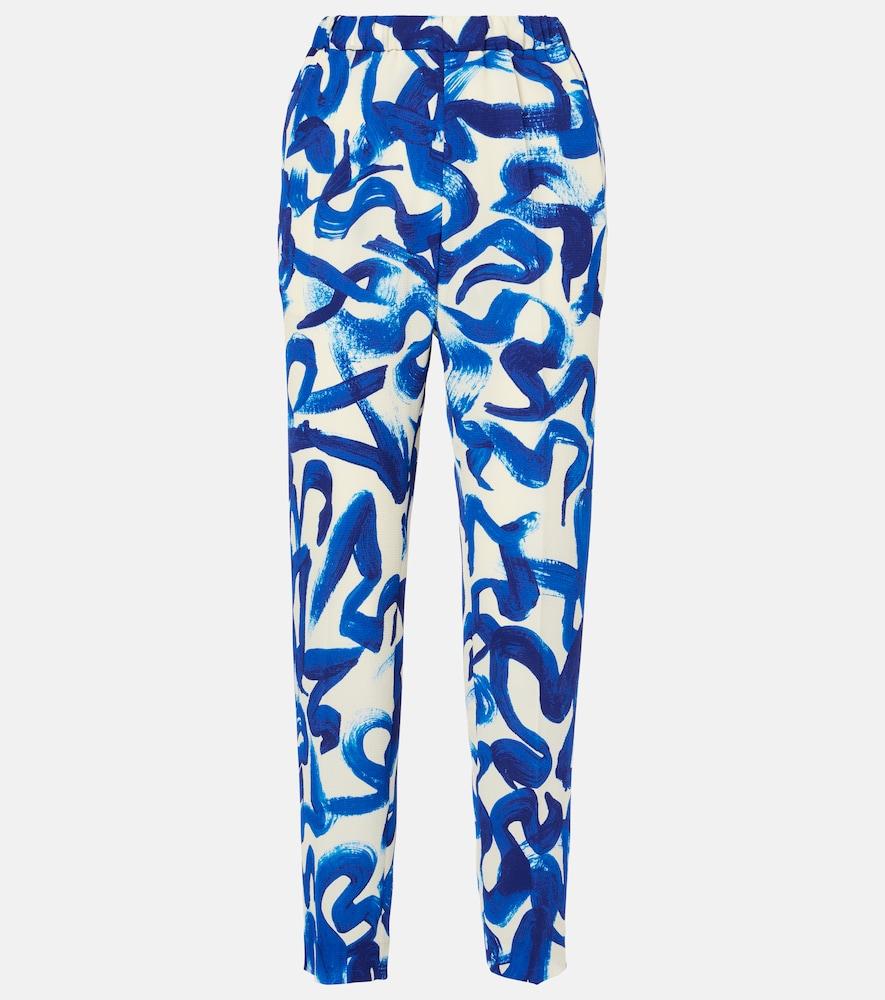 dries van noten printed slim pants