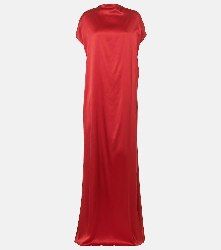 dries van noten silk-blend satin gown