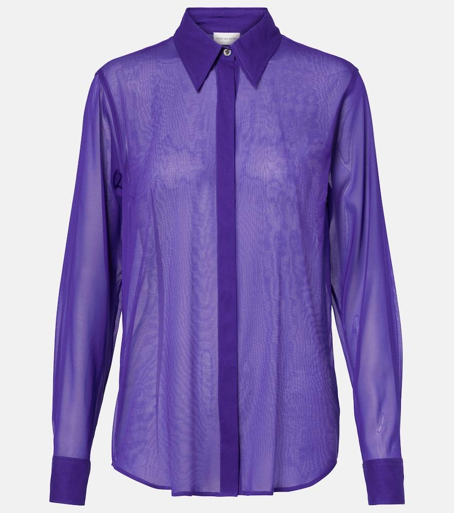 dries van noten silk-blend shirt