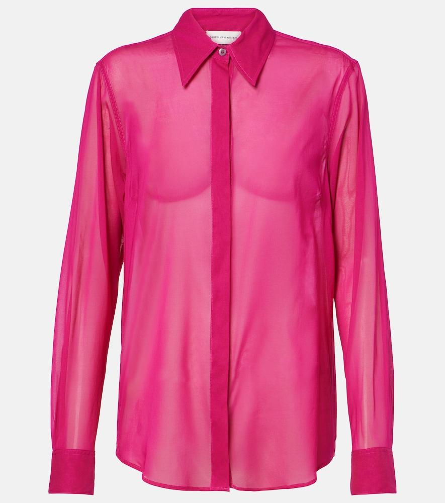 dries van noten silk-blend shirt