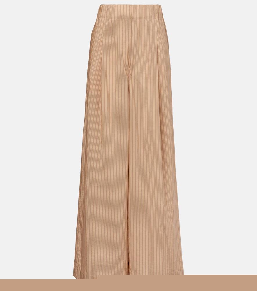 dries van noten striped cotton-blend palazzo pants