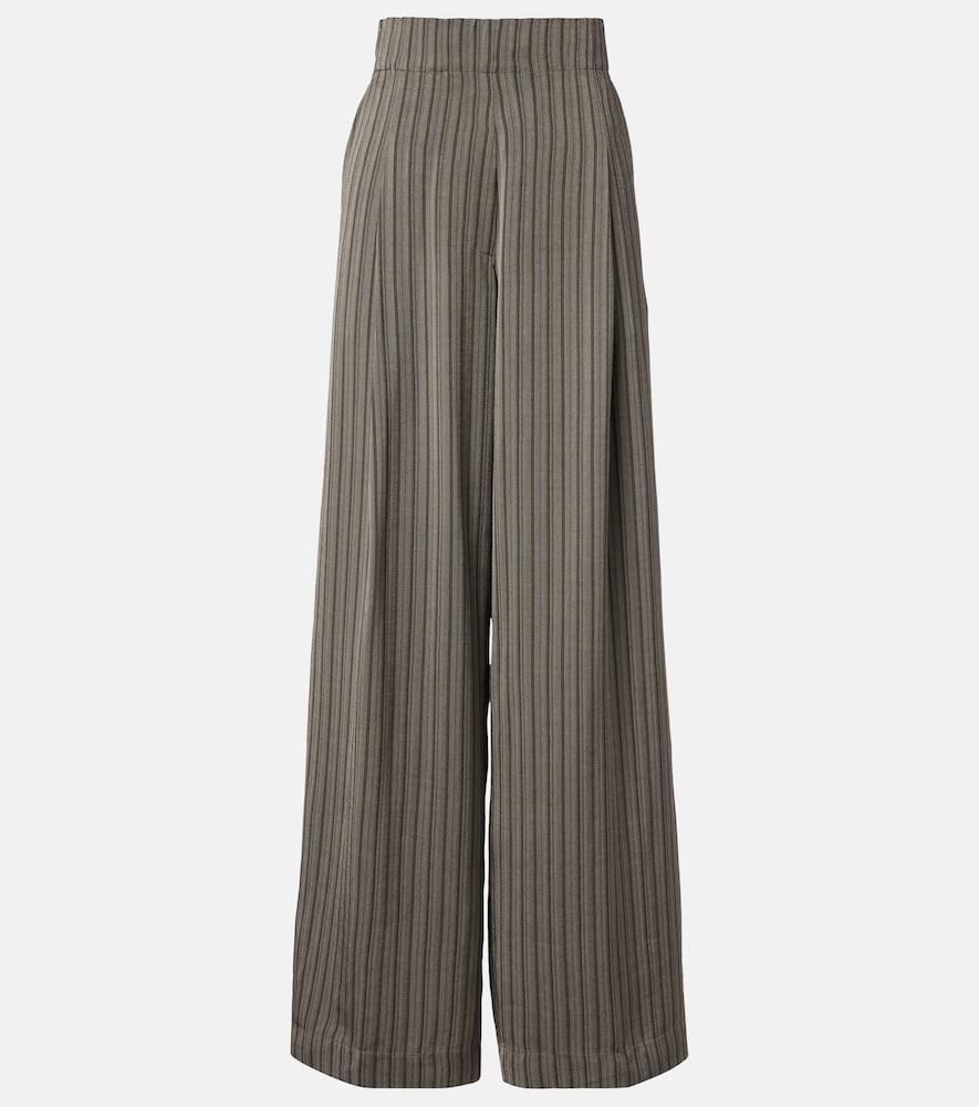 dries van noten striped wide-leg pants