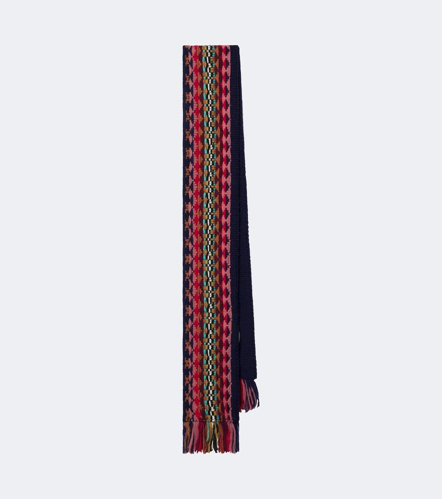 dries van noten wool jacquard scarf