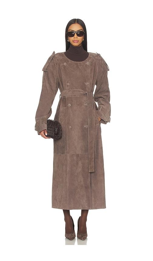 ducie klarissa trench coat in brown. - size l (also in m, s)
