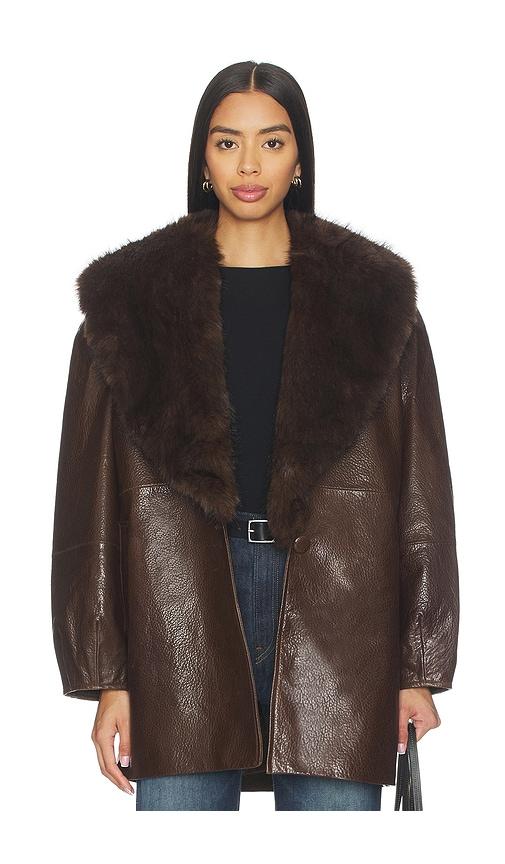 ducie nova coat in brown. - size m (also in xs)