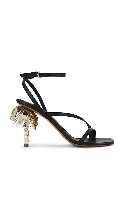 duha palmira sandal in black,metallic gold. - size 36 (also in 40)