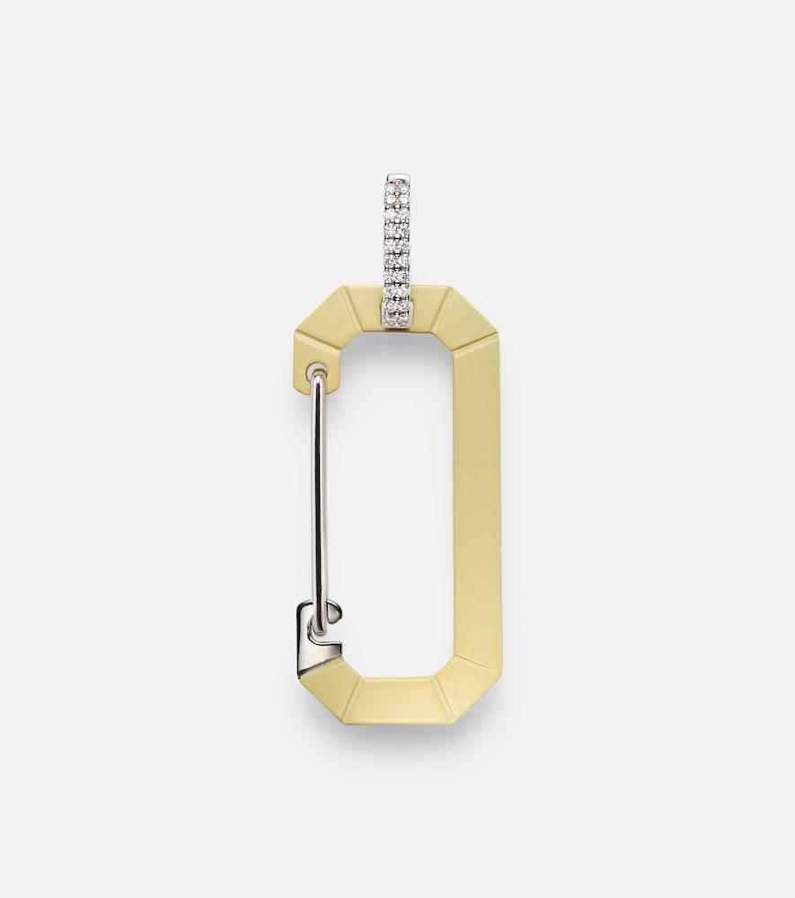 eéra chiara big 18kt gold single earring with diamonds
