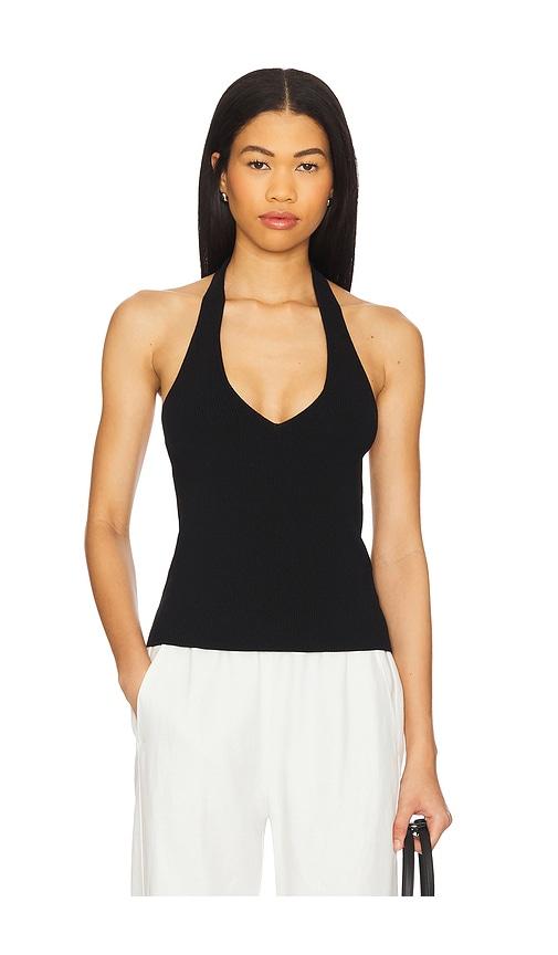 eaves alder knit halter in black. - size l (also in xl)