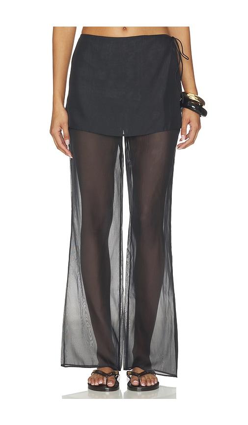 eaves anaia apron pant in black. - size l (also in m, s, xl, xs, xxs)