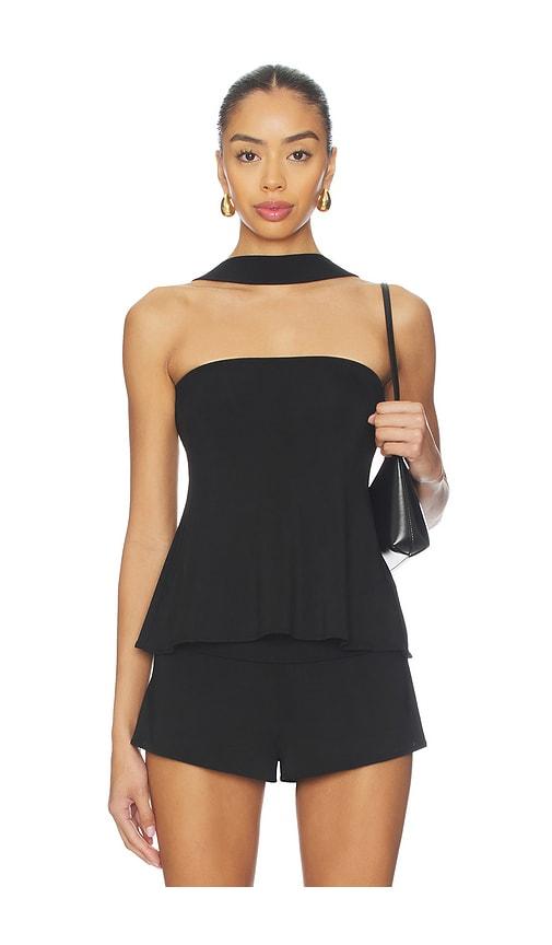 eaves analia top in black. - size l (also in s)