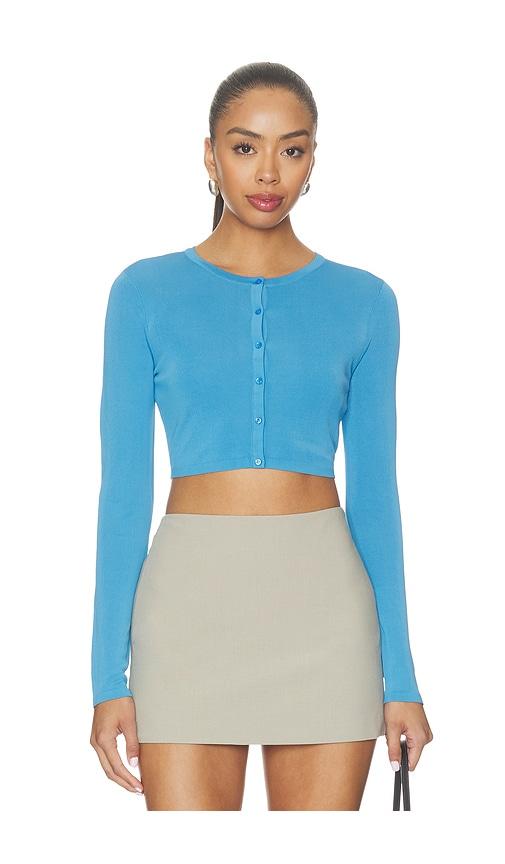 eaves aoife cardigan in blue. - size l (also in m, s, xl, xs, xxs)
