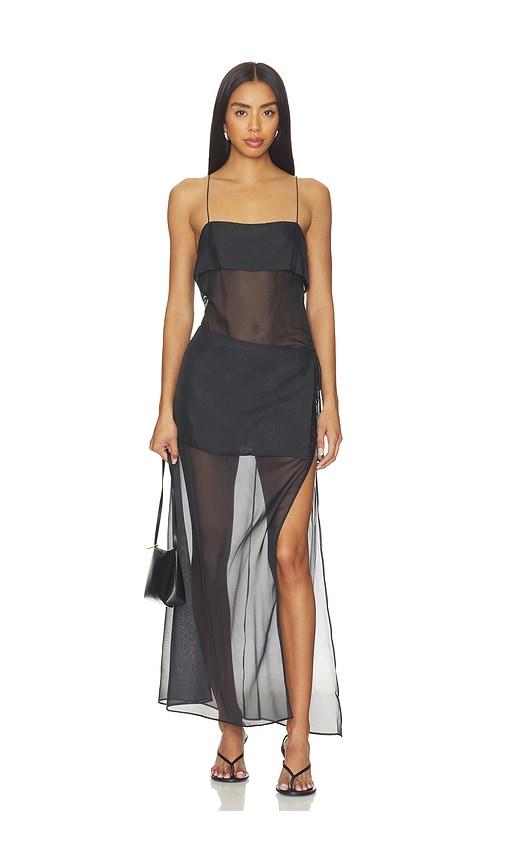 eaves athina maxi dress in black. - size l (also in xl)
