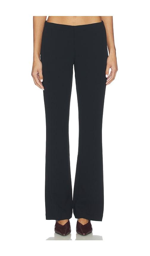 eaves auda polished crepe pant in black. - size l (also in m, s, xl, xs)
