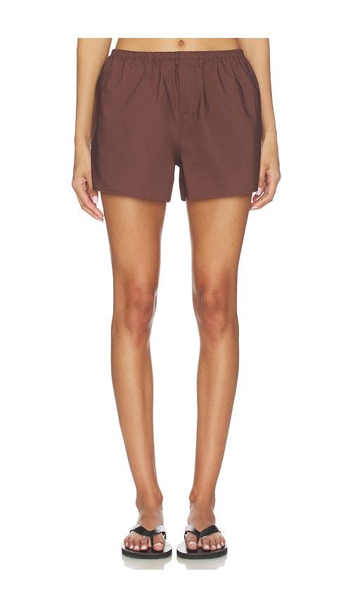 eaves aven short in chocolate. - size l (also in xs, xxs, s, m, xl)