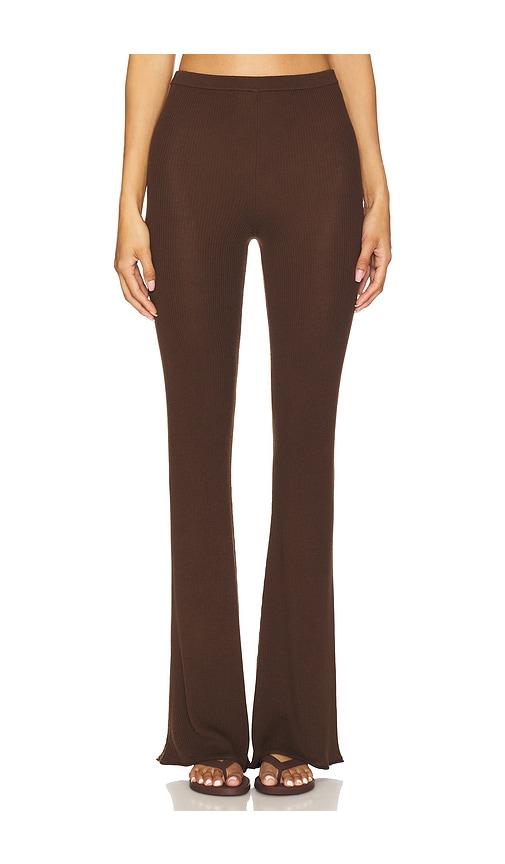 eaves bailee rib pant in chocolate. - size l (also in m)