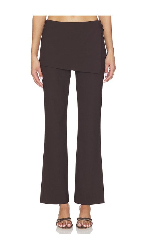 eaves dana apron pant in brown. - size m (also in xxs, xs, s)