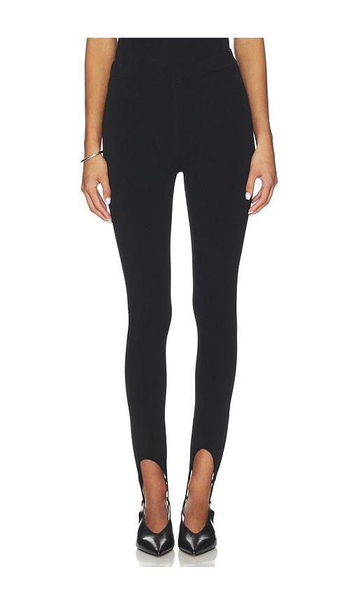 eaves deelia knit stirrup legging in black. - size l (also in xxs, m, xl)