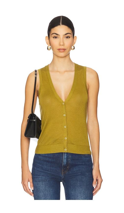 eaves dene vest in olive. - size l (also in xs)