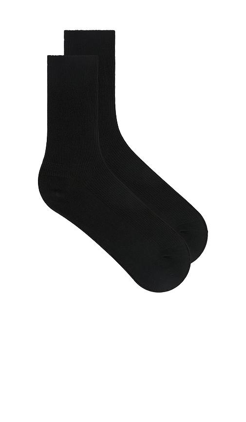eaves eaves trouser sock in black.