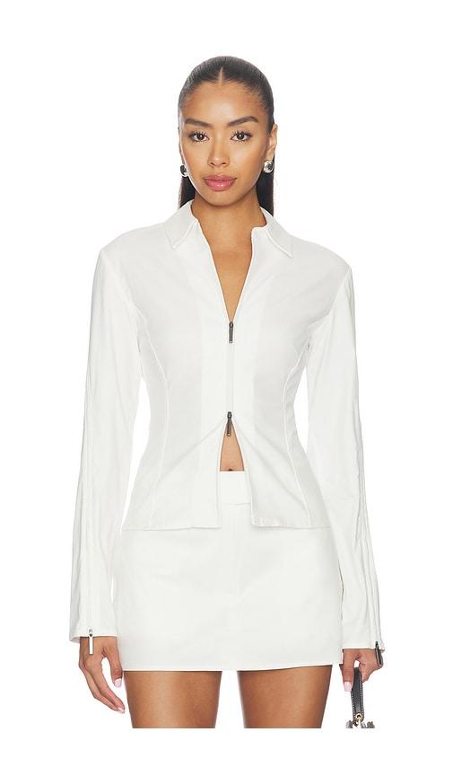 eaves ellie shirt jacket in white. - size l (also in m, s, xl, xs)