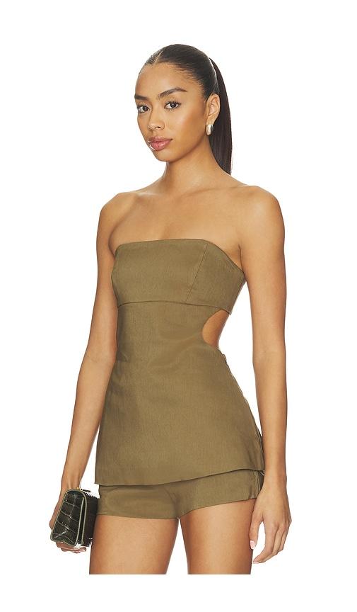 eaves elyn top in olive. - size l (also in s, m, xl)