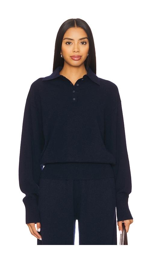 eaves hansen wool cashmere sweater in navy. - size l (also in xs, s, m, xl)