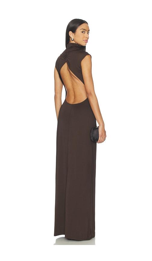 eaves ingrida gown in brown. - size l (also in s, m, xl)