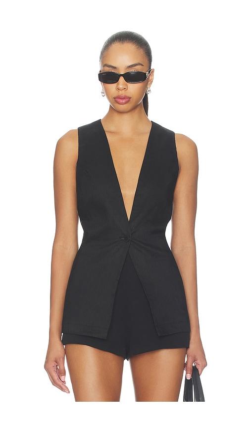 eaves iyla vest top in black. - size l (also in xxs, xs, s, m, xl)