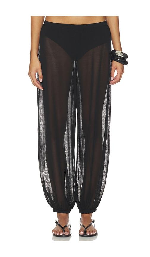 eaves kai knit balloon pant in black. - size l (also in s, m, xl)