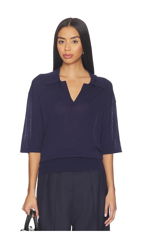 eaves kaysa blouson polo in navy. - size m (also in s, xs, xxs)