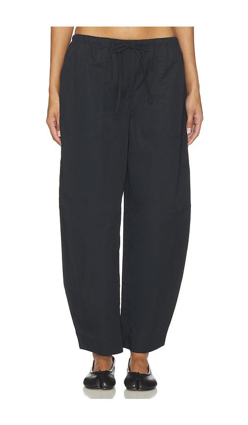 eaves lana cropped barrel leg pant in black. - size m (also in s, xl)