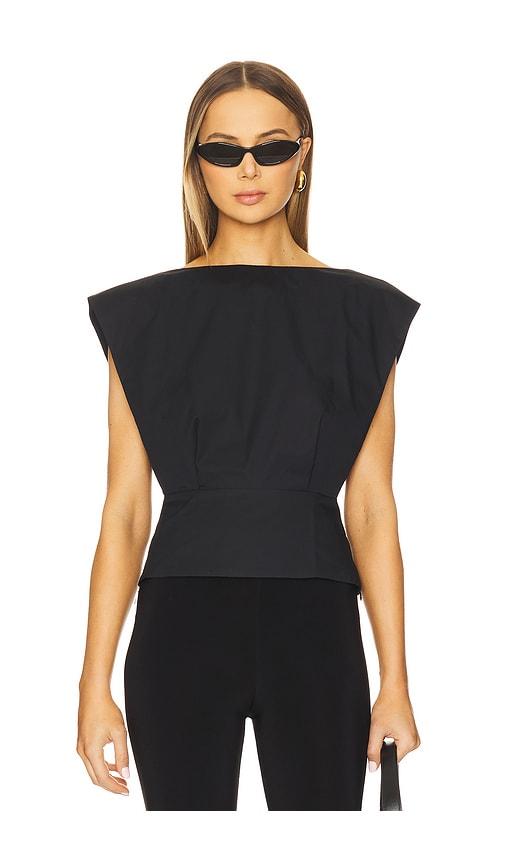 eaves lana top in black. - size m (also in xxs, xs, s)