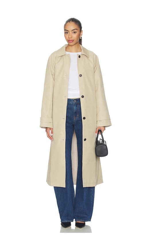 eaves lena car coat in beige. - size l (also in m)
