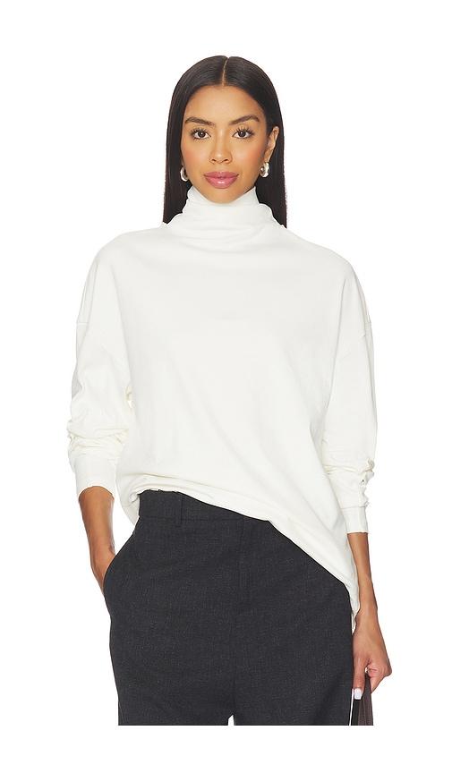 eaves lene tie neck tee in white. - size l (also in xs, xxs, s, m)