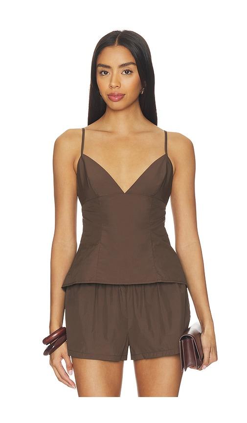 eaves lexie top in chocolate. - size s (also in xs, xxs)