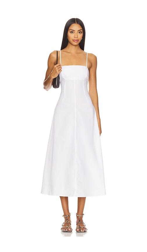 eaves liah midi dress in white. - size l (also in xs, m, xl)