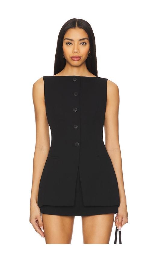 eaves lyla vest top in black. - size s (also in xxs, xs, xl)
