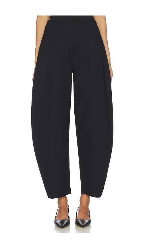 eaves mai sculptural compact suiting ankle pant in black. - size l (also in xs, xxs, s, m, xl)
