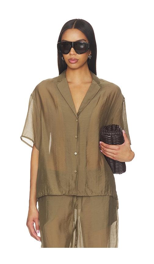 eaves manon shirt in olive. - size xl (also in xxs)
