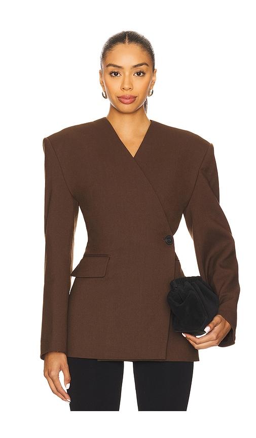 eaves naama blazer in brown. - size l (also in xs, s)