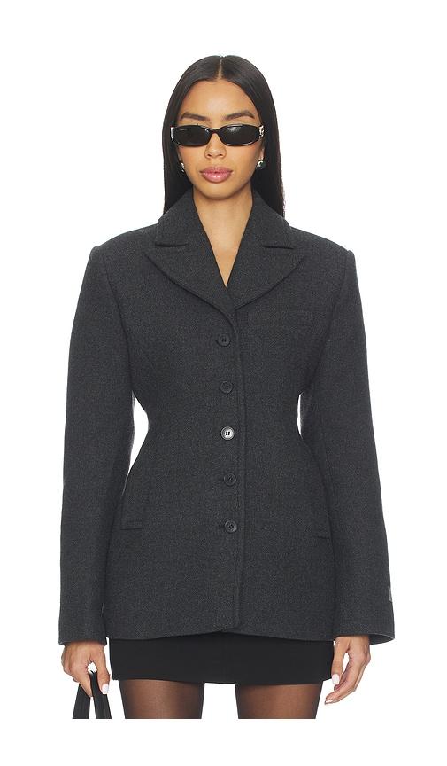 eaves oak manteco wool blazer jacket in grey. - size m (also in xxs, xs, s, xl)