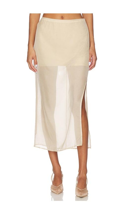 eaves osk midi skirt in beige. - size l (also in xs, s, m, xl)