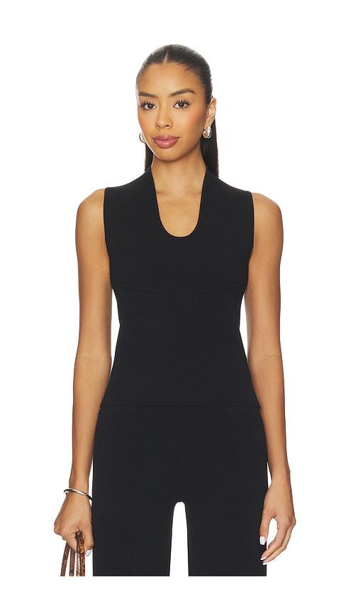 eaves pennie scoop knit tank in black. - size s (also in xs)
