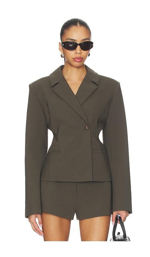 eaves ragni blazer in olive. - size l (also in xxs, xs, s, m)