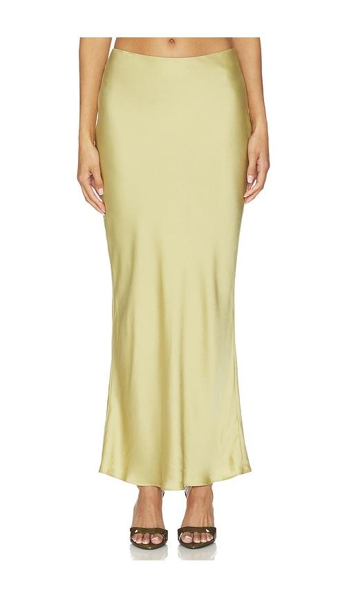 eaves reidun maxi skirt in olive. - size l (also in xs, xxs, s, m, xl)
