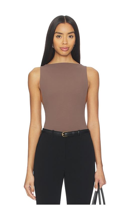eaves rian bodysuit in brown. - size s (also in xs)