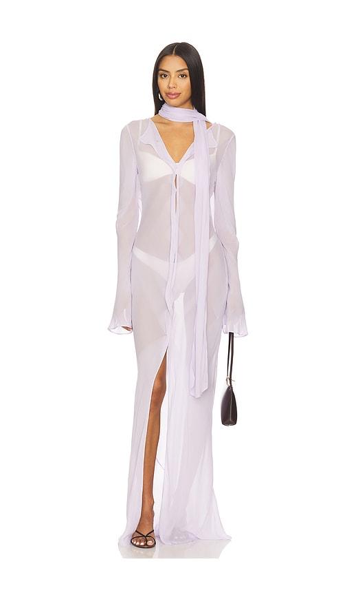 eaves rina maxi dress in lavender. - size l (also in m)