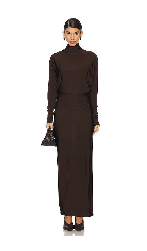 eaves shir dress in brown. - size l (also in m, s, xs)