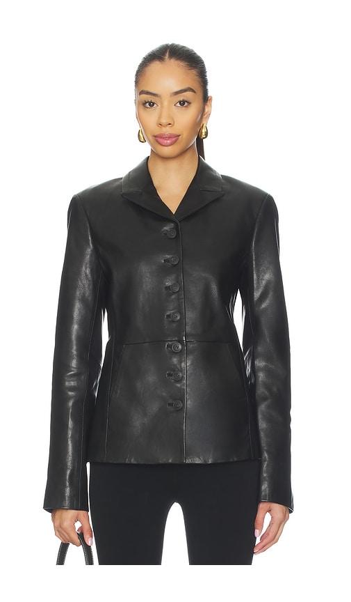 eaves sigrun leather jacket in black. - size xs (also in xxs)